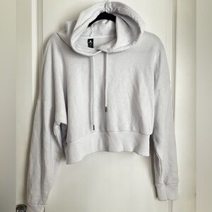 90 Degree By Reflex Women’s White Long Sleeve Cropped Hoodie